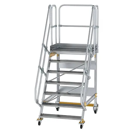 Munk  Treppenpodest Plattformtreppe fahrbar 60° Stufenbreite 1000mm 7 Stufen