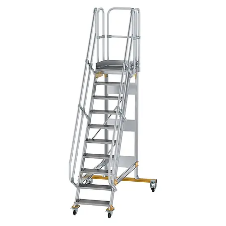 Munk  Treppenpodest Plattformtreppe fahrbar 60° Stufenbreite 600mm 10 Stufen