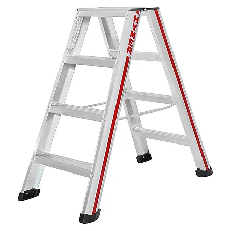 Hymer  Stehleiter Stufenstehleiter mit vernieteten Leiterschuhen 2x4 Stufen