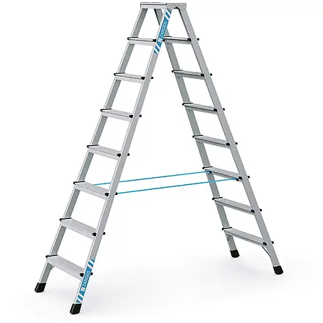 Zarges  Stehleiter genietete Stehleiter eloxiert XLstep B 2x10 Stufen