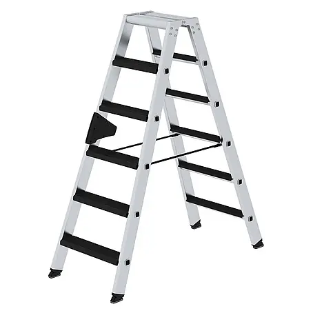 Munk  Stehleiter Stehleiter beidseitig begehbar mit relax-step 2x6 Stufen