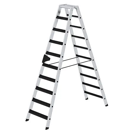 MUNK Stehleiter beidseitig begehbar mit relax-step 2x10 Stufen