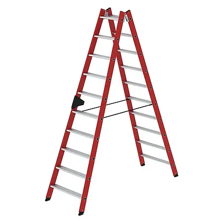 Munk  Stehleiter Kunststoff-Stehleiter 2x10 Stufen