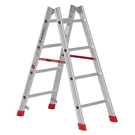 Euroline  Stehleiter Premium 305 Sprossenstehleiter 2x4 Sprossen