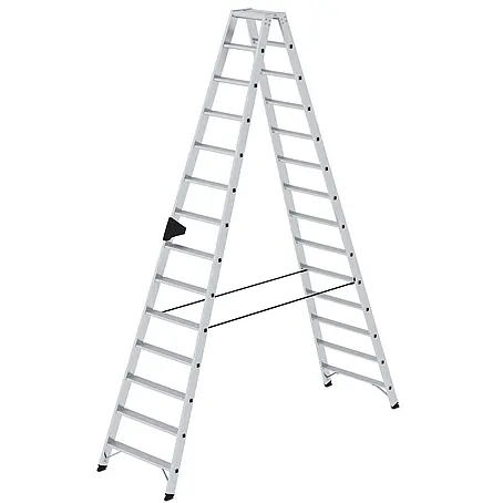 Munk  Stehleiter Stehleiter mit ergo-pad beidseitig begehbar 2x14 Stufen