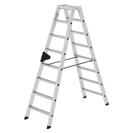 Munk  Stehleiter Stehleiter mit ergo-pad beidseitig begehbar 2x8 Stufen