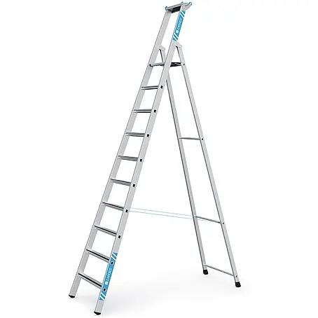 Zarges  Stehleiter gebördelte Stehleiter Saferstep S eloxiert 10 Stufen