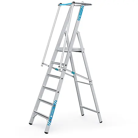 Zarges  Stehleiter Stufenleiter ZAP Safemaster S mit großer Plattform 6 Stufen