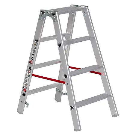 Euroline  Stehleiter 20577 Stufenstehleiter 2x4 Stufen