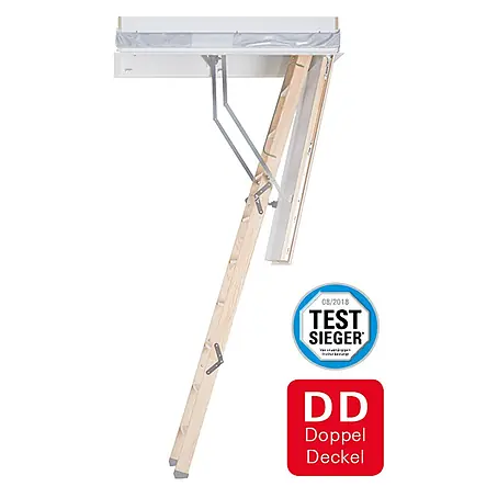 Roto  Bodentreppe Bodentreppe Designo DD bis 280cm Raumhöhe 130x70cm Rohbaumaß
