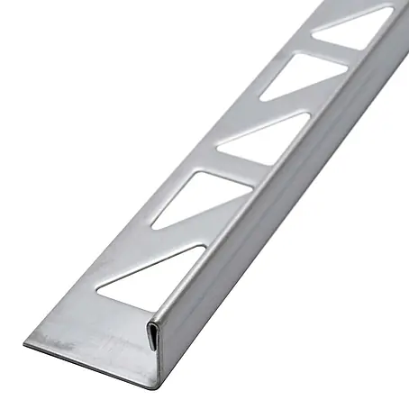Dalsys  Fliesenprofil 2m L-Profil Fliesenschiene 10mm Winkelprofil Edelstahl Gebürstet