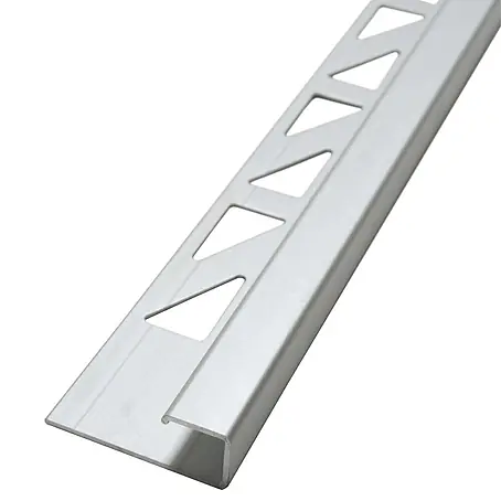 Dalsys  Fliesenprofil 2,5m Fliesenschiene 10mm Eckprofil Aluminium Chrom