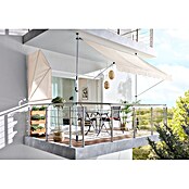Sunfun Balkonfächer (Beige, 1,4 x 1,4 m)