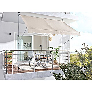 Sunfun Klemmmarkise (Beige, Breite: 2,5 m, Ausfall: 1,3 m)