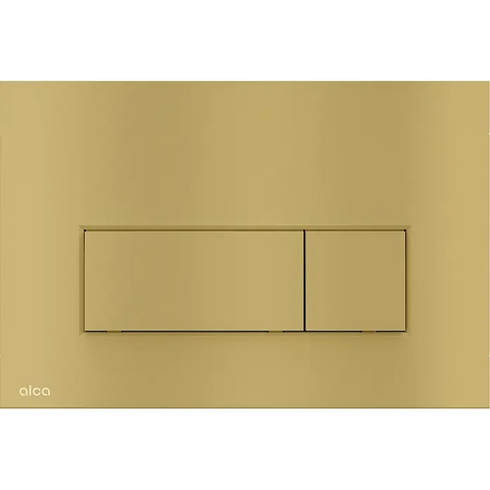 Alcadrain Betätigungsplatte M57-BR-M - Messing - Goldfarbene matte Doppelspül-WC-Betätigungsplatte.