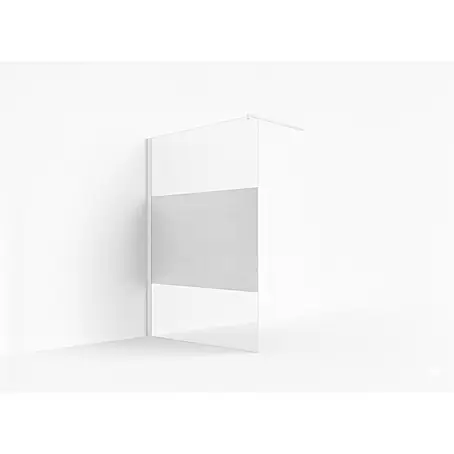 Glaszentrum Hagen  Duschwand (WH) 100x200 cm Walk in Dusche Satin Mitte