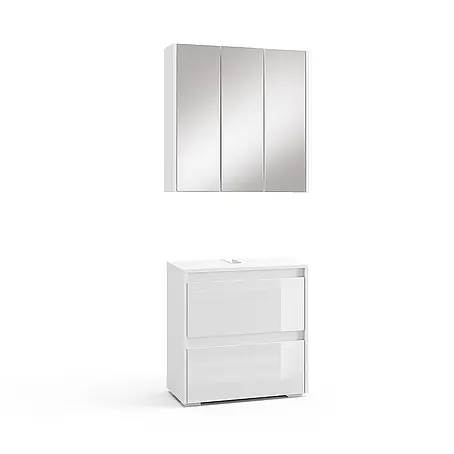 Vicco  Badmöbel-Set Majest Weiß 2 Teile