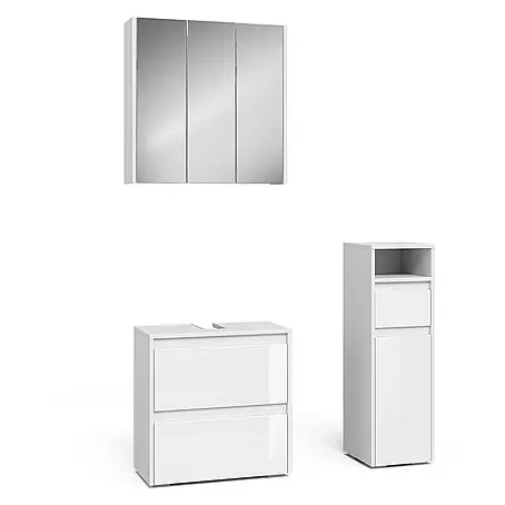 Vicco  Badmöbel-Set Majest Weiß 3 Teile