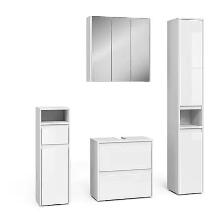 Vicco  Badmöbel-Set Majest Weiß 4 Teile
