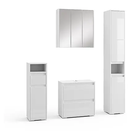 Vicco  Badmöbel-Set Majest Weiß 4 Teile