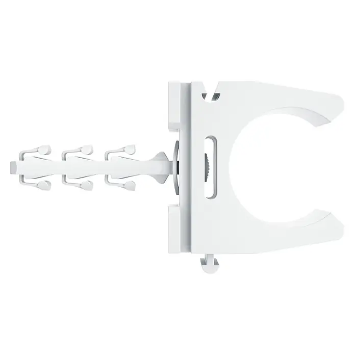 Fischer Klemmschelle Rohrclip Steckfix plus SF RC IEC 20 - 20 mm, 100 Stk. - Weiße Gitarrenwandhalterung mit Halsauflage.