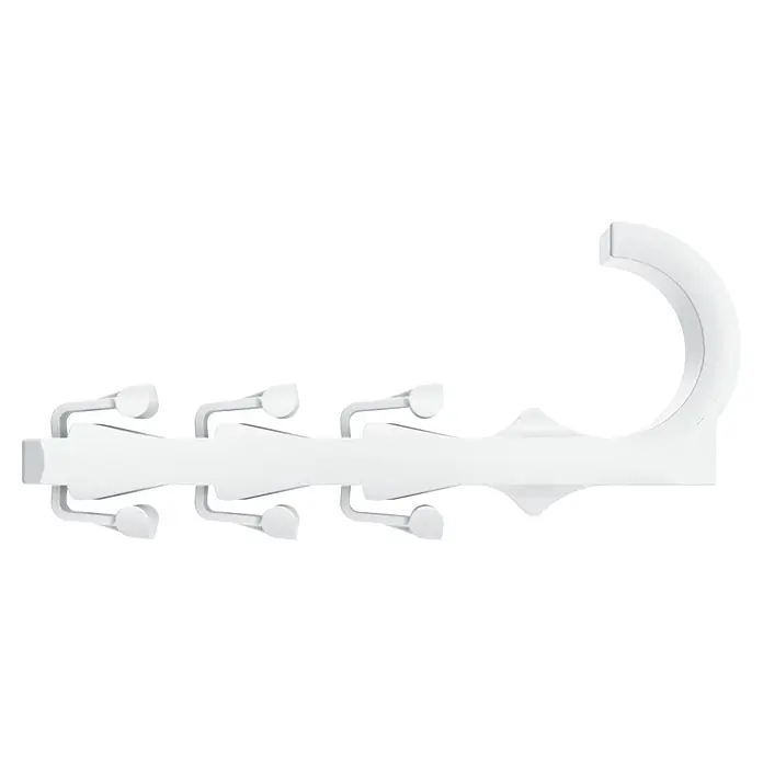 Fischer Universal-Dübel Einzelschelle Steckfix plus SE ES - 12 Millimeter (mm) - Weißer Kabelorganizer aus Kunststoff in Gitarrenkopf-Form mit integriertem C-Haken.