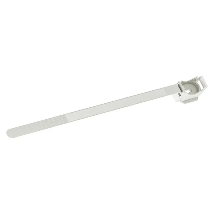 Fischer Kabelbinder mit Sockel - Für Kabel und Rohrleitungen von/bis 8 - 32 mm, 80 Stk. - Weißer Kunststoff-Kabelbinder mit integriertem Befestigungssockel.