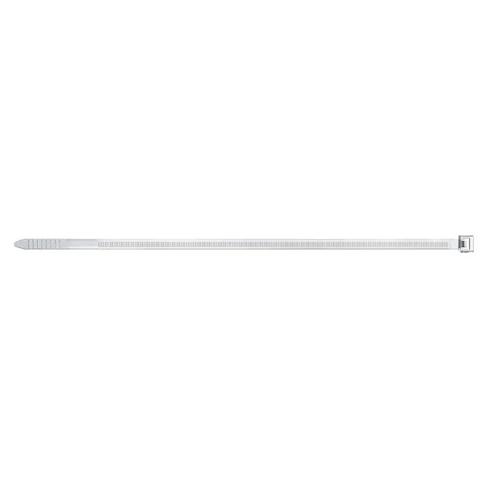 Fischer Kabelbinder BN - Transparent, L x B: 150 x 3,6 mm, 100 Stk. - Hellgrauer Kunststoff-Kabelbinder mit gezahntem Band und Verschlusskopf.