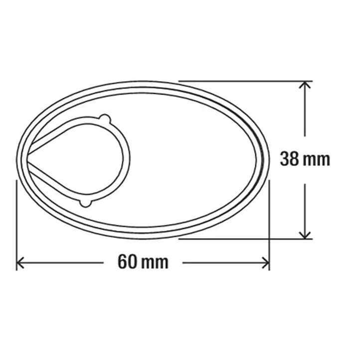 Fischer Nagelschelle Mauernutclip 30-55 - Weiß - Ovaler Aufreißdeckel für Dosen, 60 mm lang und 38 mm breit.