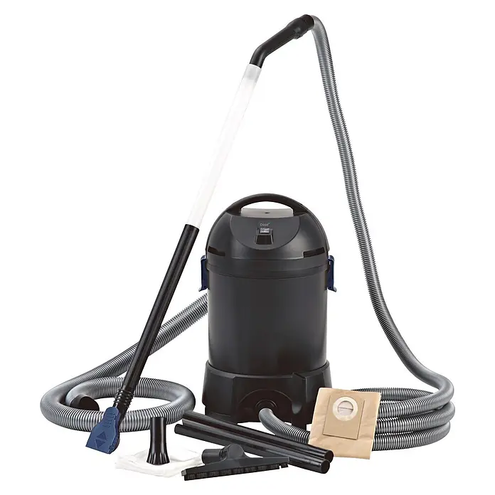 Oase Teichschlammsauger PondoVac Classic - 1.400 W, Tankvolumen: 27 l - Schwarzes Teichsauger-Set mit Schläuchen, Verlängerungsrohr, diversen Düsen und Filtersack.