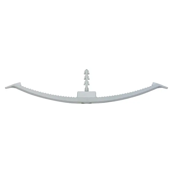 Fischer Kabel Bügel SF plus KB 16 - 230 mm - Weißer, gekrümmter Kleiderbügel mit mehreren Klammern.