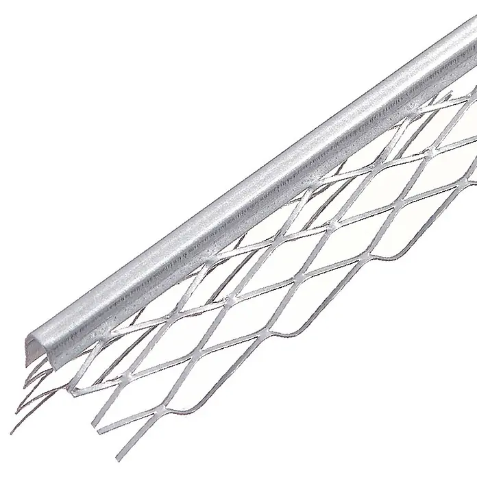 Protektor Kantenschutz für Trockenbau 25x Kantenprofil 260cm x 10mm Innenputz Silber 1007 - Silber - Verzinktes Putzeckprofil mit Streckmetallflügeln.