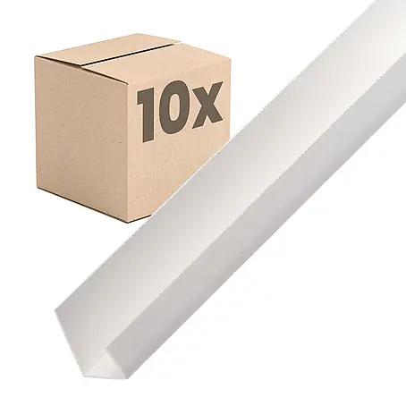 Protektor  Kantenschutz für Trockenbau 10x 3741 Einfassprofil 200cm PVC für 12,5mm Gipskarton Weiß