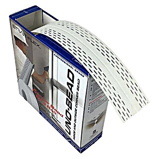 Strait-Flex Kantenschutz für Trockenbau 12x Kantenprofil 30,5m Rolle UNO-BEAD 222 flex. Winkel Weiß