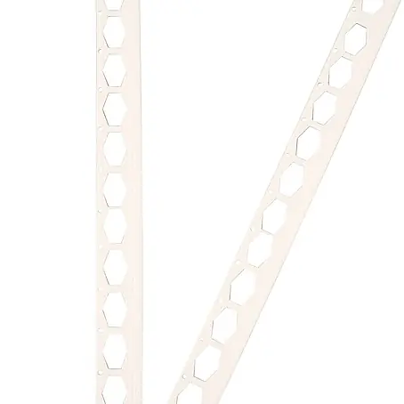 ProfileXXL  Kantenschutz für Trockenbau 2,5m Abschlussprofil 25 x 6mm Putzschiene PVC Weiß