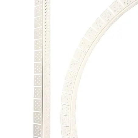 ProfileXXL  Kantenschutz für Trockenbau 2,5m PVC Eckwinkel 32 x 32mm Rund Kantenschutz flexibel Trockenbau Weiß
