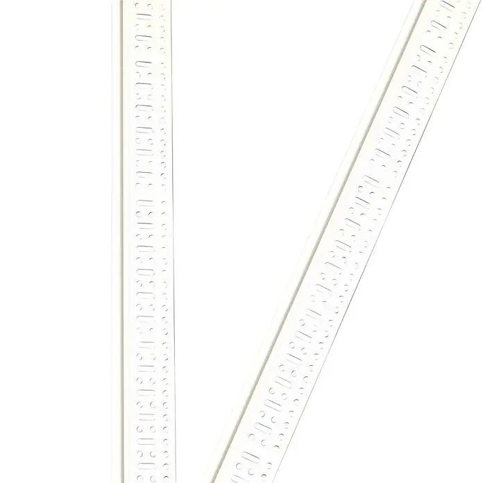 ProfileXXL Kantenschutz für Trockenbau 2,5m Eckschutzprofil 34 x 34mm Kantenschutz Trockenbau PVC Weiß - Weiß - Weißes gelochtes Metall-Eckprofil mit abwechselnden Schlitzen und Rundlöchern für Trockenbau oder Putzarbeiten.