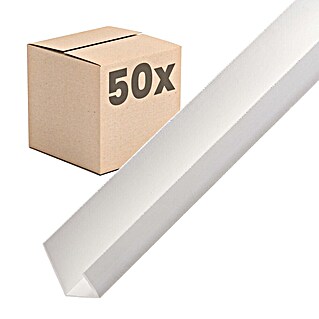Protektor Kantenschutz für Trockenbau 50x 3741 Einfassprofil 250cm PVC für 12,5mm Gipskarton Weiß (Weiß)