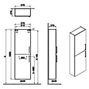 VitrA Bad-Hochschrank Root Flat (B x T x H: 57 x 27 x 180 cm, Weiß) | BAUHAUS