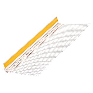 Protektor Kantenschutz für Trockenbau 50x Anputzleiste 260cm x 9mm Schutzlippe mit Gewebe Weiß (Weiß)