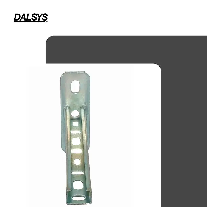 Dalsys Montagezubehör für Trockenbau 25x Schienenkonsole 28/30, 32cm Silber -  - Verzinkter Metall-Montagewinkel mit mehreren länglichen Löchern.