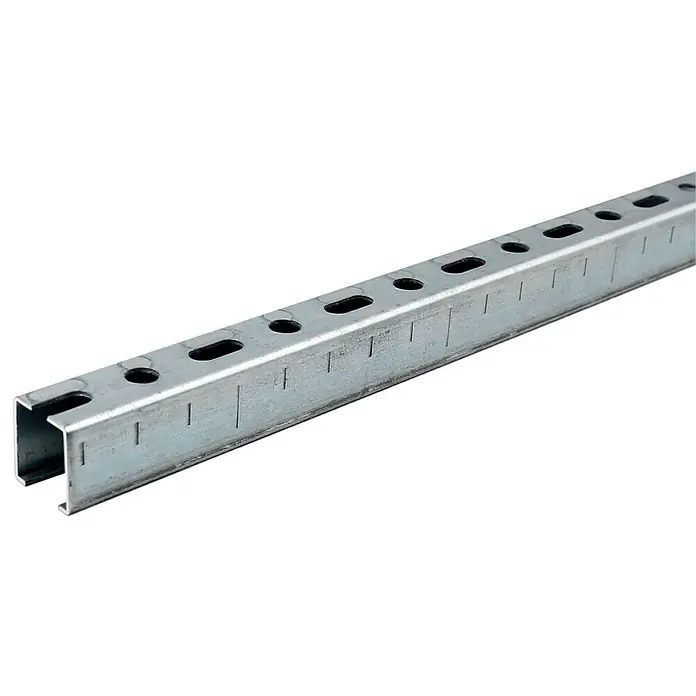 Dalsys Montagezubehör für Trockenbau 200cm Montageschiene 28/30 Silber -  - Verzinkte Metall-Montageschiene mit Langlöchern und eingravierten Messmarkierungen für Befestigungs- und Trägersysteme.