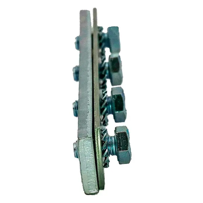 Dalsys Montagezubehör für Trockenbau 25x Schienenverbinder 38-40 Montageschiene Silber -  - Metallschrauben, Muttern und Unterlegscheiben verbinden zwei Metallstangen stabil miteinander.