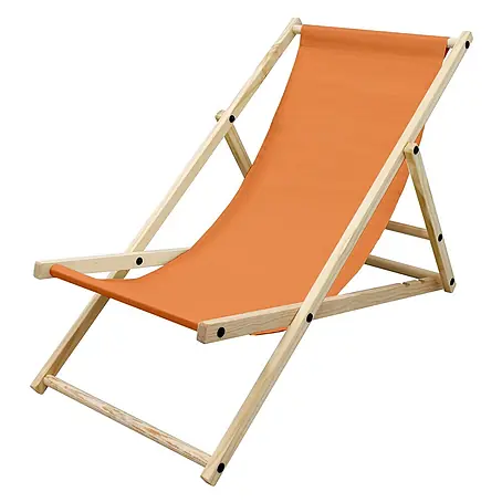 ECD Germany  Garten-Liegestuhl Sonnenliege Orange Klappliegestuhl Relaxliege