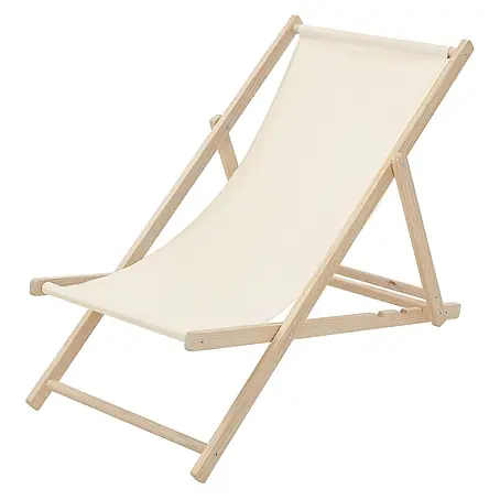 ECD Germany  Garten-Liegestuhl Sonnenliege Beige Klappliegestuhl Relaxliege