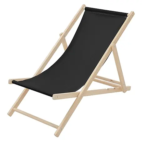 ECD Germany  Garten-Liegestuhl Sonnenliege Schwarz Klappliegestuhl Relaxliege