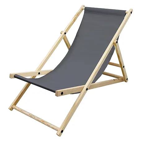 ECD Germany  Garten-Liegestuhl Sonnenliege Anthrazit Klappliegestuhl Relaxliege