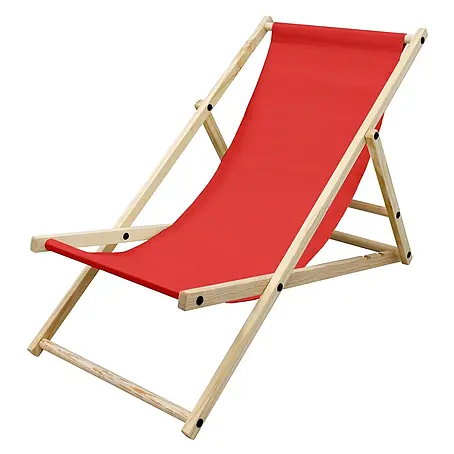 ECD Germany  Garten-Liegestuhl Sonnenliege Rot Klappliegestuhl Relaxliege
