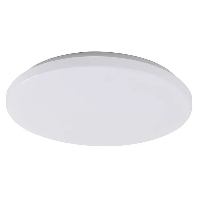 Lindby Außenwand- & Deckenleuchte Doki - weiß / opal, IP44 - Weißes, rundes LED-Deckenlicht zur Unterputzmontage.