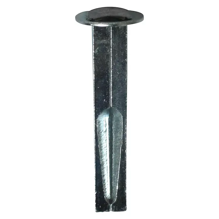 Spaltwechselstift - L x B x H: 60 x 8 x 8 mm, Geeignet für: Stiftschrauben - Nahaufnahme eines isolierten, silbernen Isolierungsstifts für Bauanwendungen.